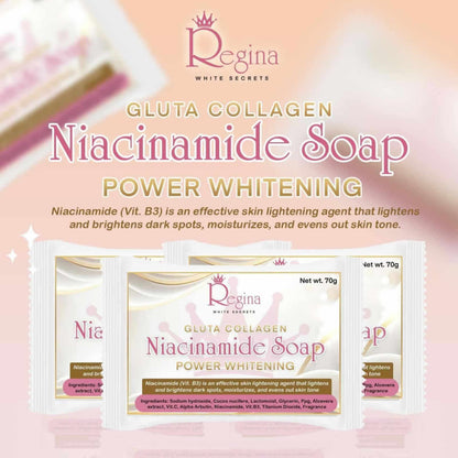 3 Gluta Collagen Niacinamide Whitening Soap - Regina White Secrets