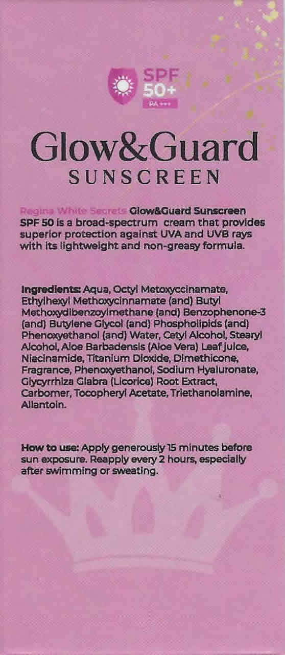 Glow&Guard Moisturizing Sunscreen with SPF 50+ - Regina White Secrets