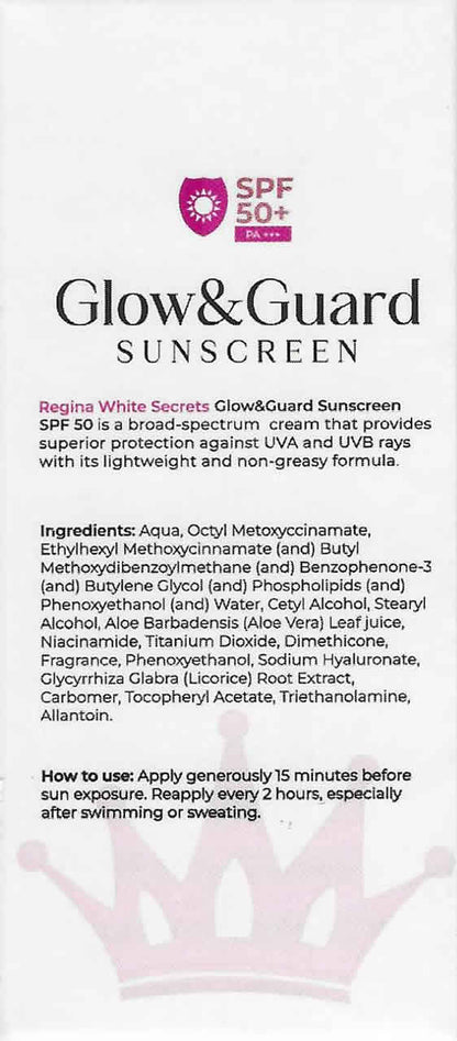 Glow&Guard Moisturizing Sunscreen with SPF 50+ - Regina White Secrets